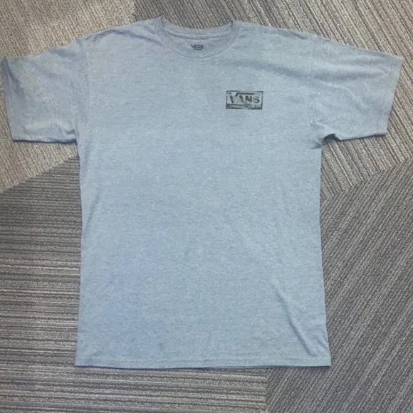 Vans Mens T shirt grey camo print M - Picture 4 of 5